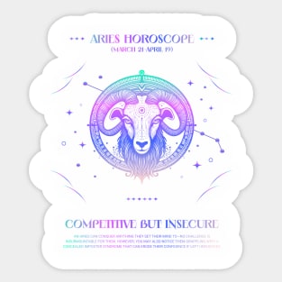 Aries Zodiac Horoscope Sticker